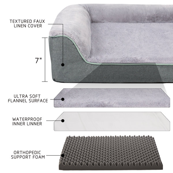 Tucker Murphy Pet™ Orthopedic Dog Bed, Waterproof Thick Foam Dog Bed